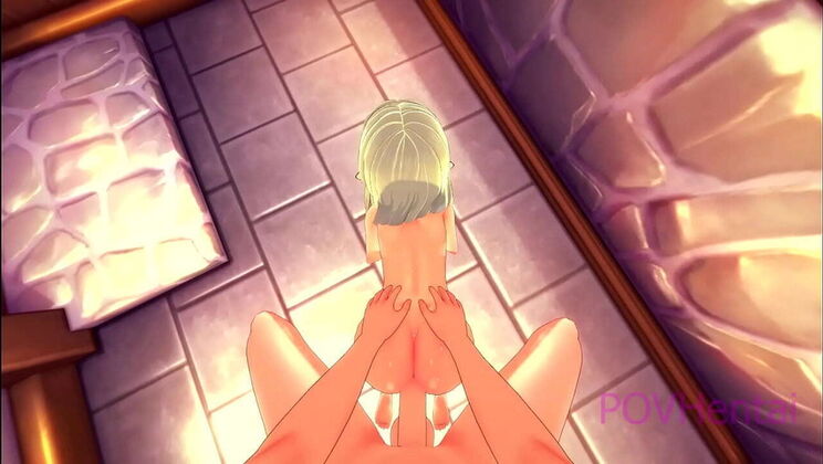 Elf hizmetçi oğlan kostümüyle banyoda siki sabunluyor